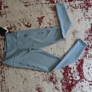 NWT Senita ribbed athletic leggings sz m light blue